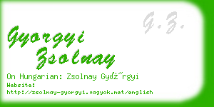 gyorgyi zsolnay business card